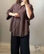 شومیز سیلک آستین پاگن دار 103 - Image 5