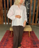 شومیز عروسکی لینن 1217 - Image 8