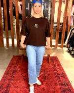 تیشرت کراپ باکسی smile وسط کد 178 - Image 3