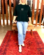 تیشرت کراپ باکسی smile وسط کد 178 - Image 4