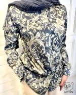 شومیز الیزه ابریشم طرح گل برجسته 197 - Image 2